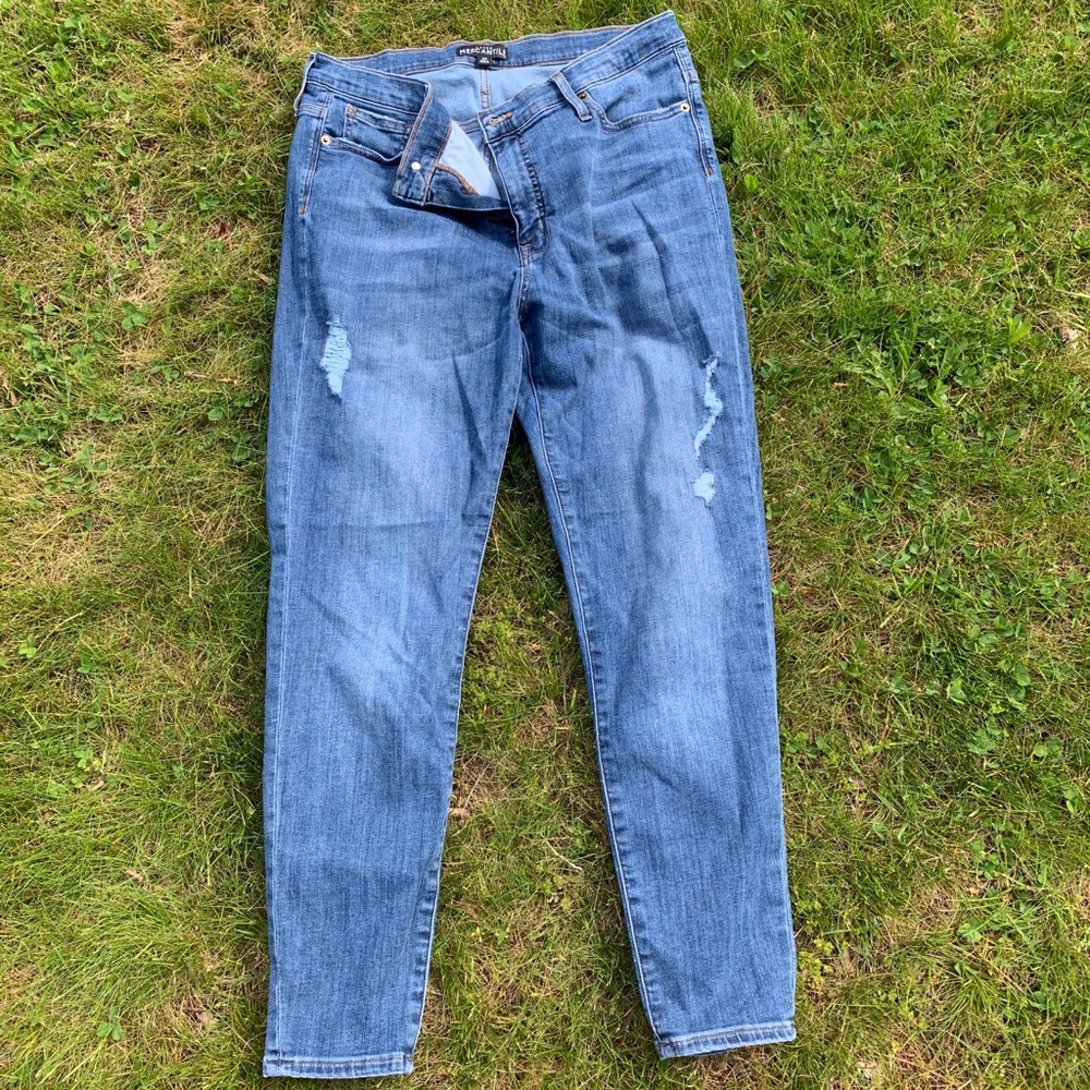 j. crew mercantile blue jeans